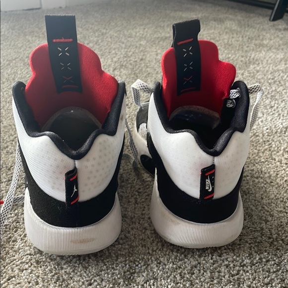 Jordan Men's Black and White Sneakers - Picture 3 of 5